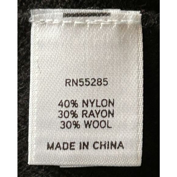 Express Wool Blend Cowl Neck Short Sleeve Black Sweater Dress Medium - Picture 6 of 6